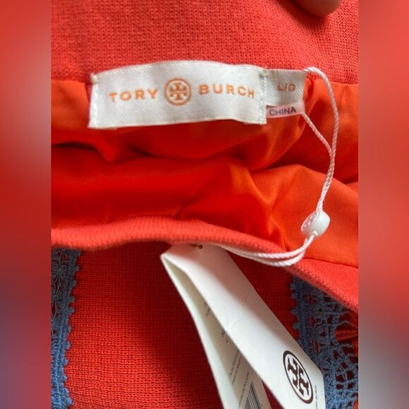 Tory Burch Orange Knit and Crochet Skirt Size Small $395. NWT size L - Picture 5 of 9